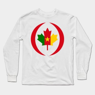 Cameroon Canadian Multinational Patriot Flag Series Long Sleeve T-Shirt